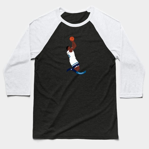 Basketball player Anthony Edwards in action Baseball T-Shirt by GiCapgraphics